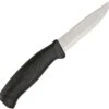 Mora Companion Black, 4" Stainless Plain Blade, Black Rubber Handle