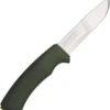 Mora Knives Bushcraft Forest, 4.3" SS Blade, Green Polypropylene Handle