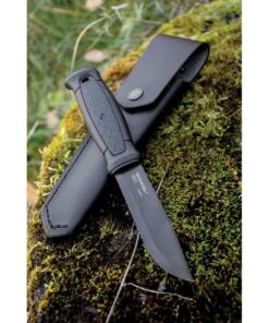 MoraKniv Garberg, 4.25" Carbon Steel Black Plain Blade, Black Leather Sheath -Knifeworks Sales Store ft02055.1 47837.1566585956