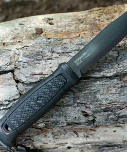 MoraKniv Garberg, 4.25" Carbon Steel Black Plain Blade, Black Multi-Mount Sheath