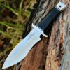 Gil Hibben Hibben Alaskan Boot Knife GH5055, 5" 7Cr13 SS Satin Blade, Black Linen Micarta Handle