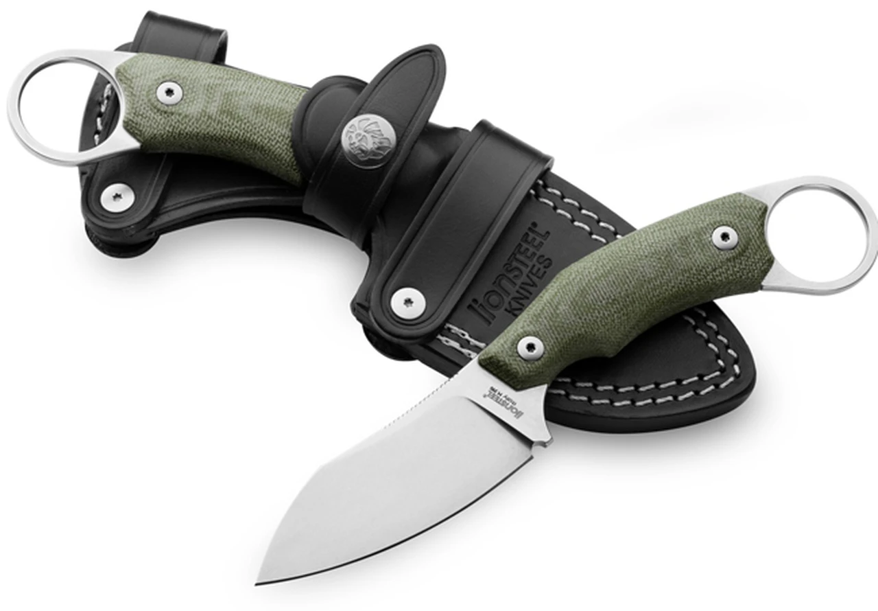 LionSteel H1 Green Canvas Micarta (2.95" M390 SW) H1 CVG 1 LionSteel H1 Green Canvas Micarta (2.95" M390 SW) H1 CVG