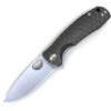 Honey Badger Knives Large D2 Flipper HB1008, 3.63" D2 Satin Drop Point Plain Blade, Black FRN Handle