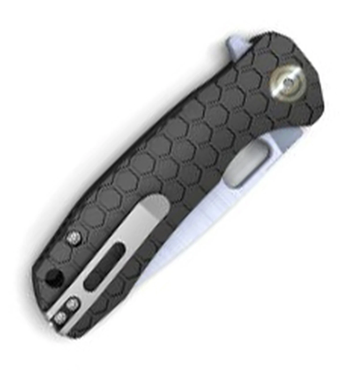 Honey Badger Knives Large D2 Flipper HB1008, 3.63" D2 Satin Drop Point Plain Blade, Black FRN Handle 2 Honey Badger Knives Large D2 Flipper HB1008, 3.63" D2 Satin Drop Point Plain Blade, Black FRN Handle - Image 2