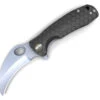 Honey Badger Knives Large Claw Flipper HB1101, 3.38" 8Cr13Mov Claw Smooth Plain Blade, Black FRN Handle