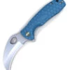 Honey Badger Knives Large Claw Flipper HB1137, 3.38" 8Cr13Mov Claw Plain Blade, Blue FRN Handle