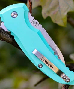 Hogue 24163 X1-Microflip 2.75" CPM-154 Wharncliffe Blade, Aquamarine Aluminum Handle -Knifeworks Sales Store ho24163.2 55495.1566586028