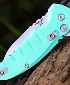 Hogue 24163 X1-Microflip 2.75" CPM-154 Wharncliffe Blade, Aquamarine Aluminum Handle -Knifeworks Sales Store ho24163.4 73633.1566586029