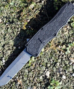 Hogue 34040 Exploit, 3.5" CPM S30V Tanto Tumbled Blade, Black Aluminum Handle