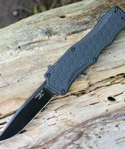 Hogue 34056 Exploit, 3.5" OTF Black CPM S30V Blade, Matte Black Aluminum Handle
