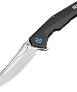 Artisan Cutlery Artisan Zumwalt ATZ1808GBKM, 3.78" M390 Plain Blade, Black Titanium Handle