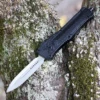 CobraTec Knives LBCTK-1LDAGNS Dagger Large CTK-1 Black, 3.75" D2 Steel Plain Blade, Aluminum Handle