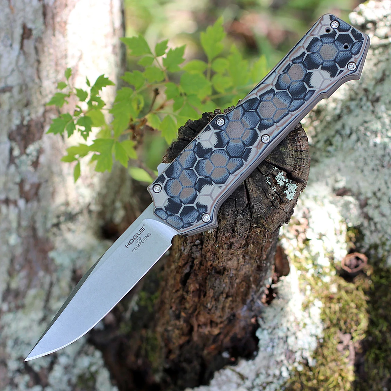 Hogue Compound 34037, 3.5" CPM S30V Clip Point Tumbled Blade, G-Mascus Dark Earth G-10 Handle 1 Hogue Compound 34037, 3.5" CPM S30V Clip Point Tumbled Blade, G-Mascus Dark Earth G-10 Handle