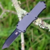 HK Knives HK Mini Incursion OTF Automatic, 2.95" Black PVD Tanto Blade, Matte Grey Aluminum Frame-54042