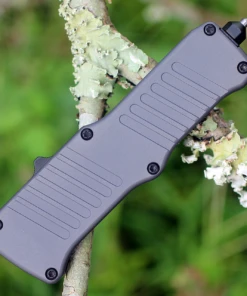 HK Knives HK Mini Incursion OTF Automatic, 2.95" Black PVD Clip Point Blade, Grey Black Aluminum Frame-54052 6 HK Knives HK Mini Incursion OTF Automatic, 2.95" Black PVD Clip Point Blade, Grey Black Aluminum Frame-54052 -Knifeworks Sales Store image 29004.1572614784