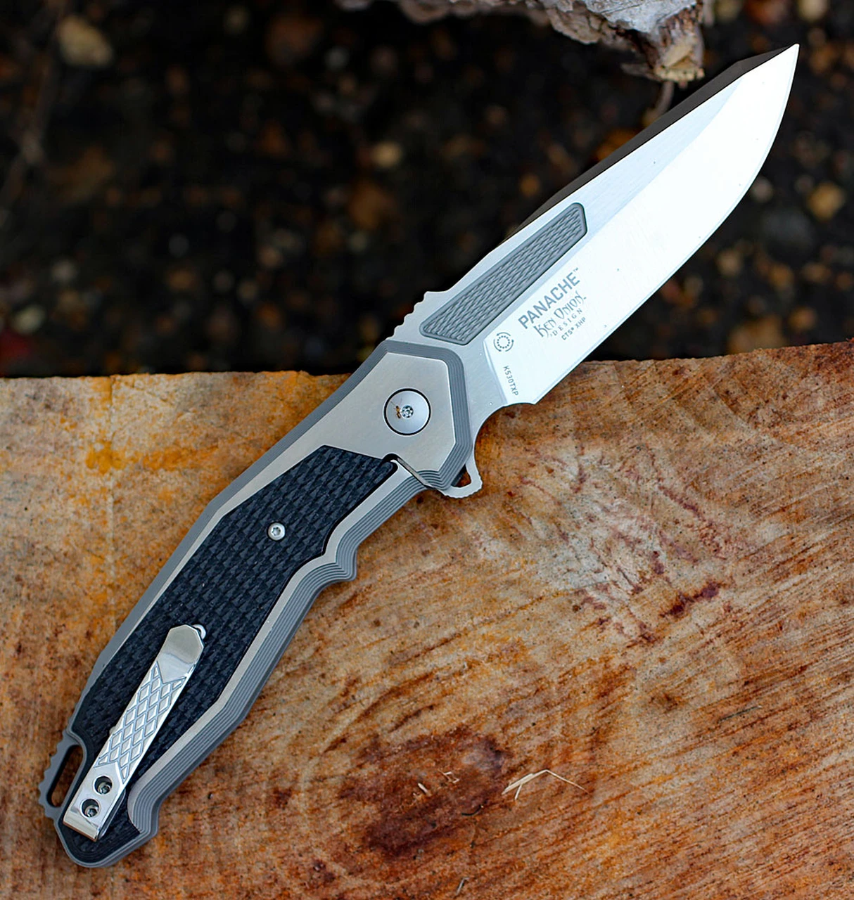 CRKT K530TXP Panache, 3.67" CTS-XHP Plain Blade, Titanium w/Carbon Fiber Inlays -Limited to 550 2 CRKT K530TXP Panache, 3.67" CTS-XHP Plain Blade, Titanium w/Carbon Fiber Inlays -Limited to 550 - Image 2