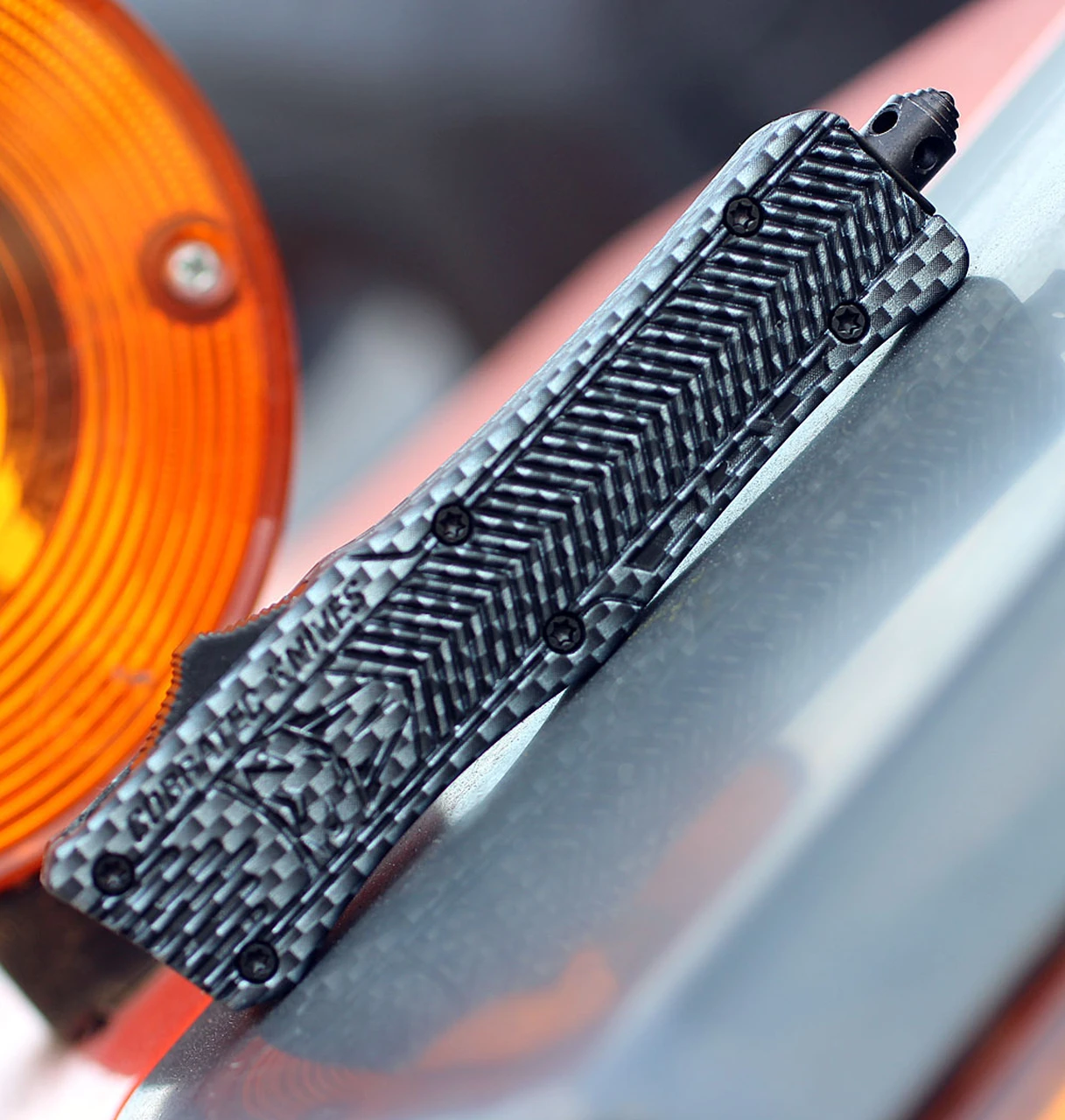 CobraTec Knives SCFCTK-1STS Small CTK-1 Carbon Fiber Wrap, 2.75" D2 Steel Tanto Serrated Blade, Aluminum Handle 4 CobraTec Knives SCFCTK-1STS Small CTK-1 Carbon Fiber Wrap, 2.75" D2 Steel Tanto Serrated Blade, Aluminum Handle - Image 4