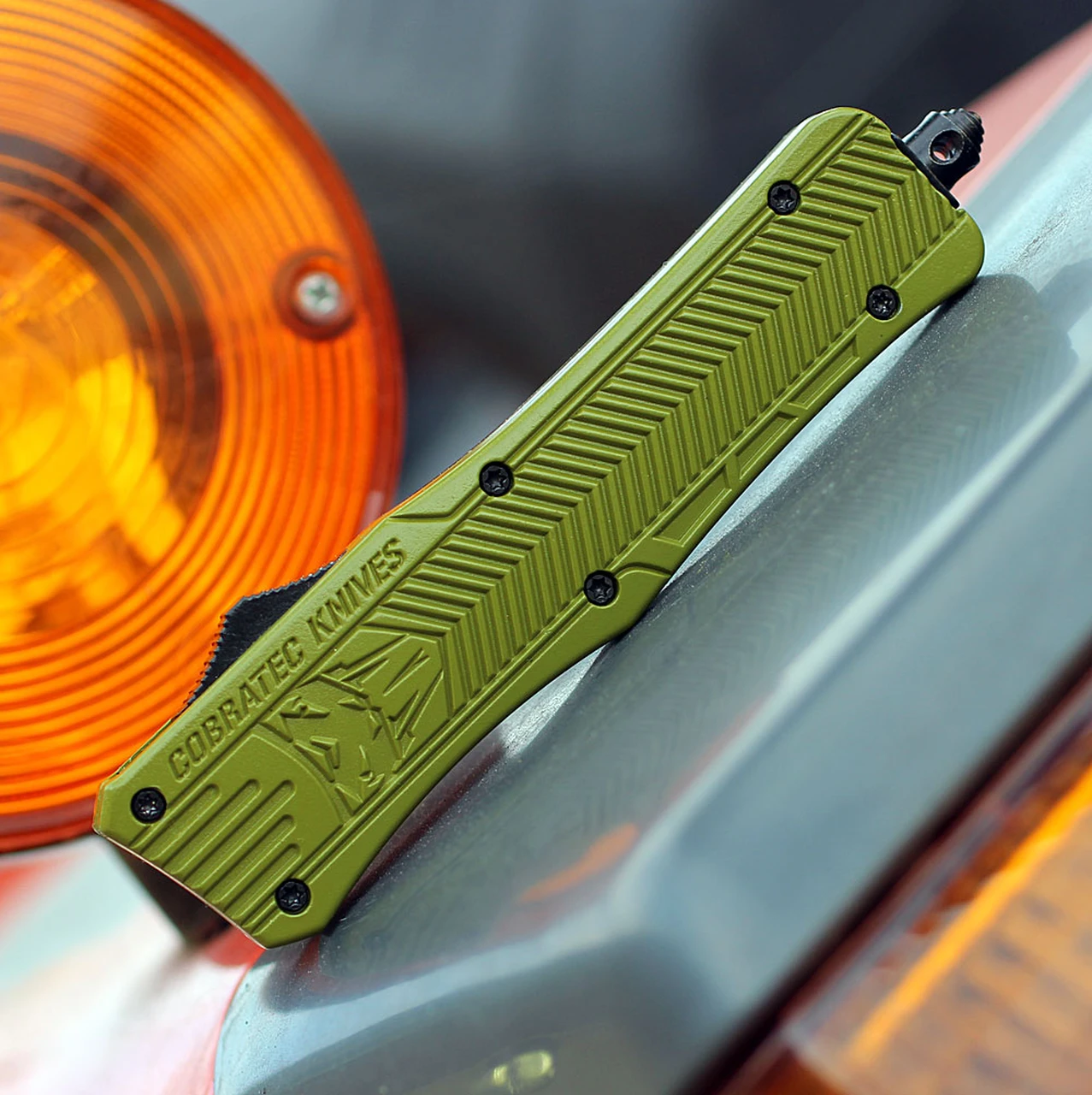 CobraTec Knives MODCTK-1MWNS Medium CTK-1 OD-Green, 3.0" D2 Steel Wharncliffe Blade, Aluminum Handle 3 CobraTec Knives MODCTK-1MWNS Medium CTK-1 OD-Green, 3.0" D2 Steel Wharncliffe Blade, Aluminum Handle - Image 3