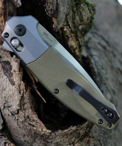 Benchmade Knives Benchmade 496 Vector Assist Flipper, 3.6" CPM-20CV Satin Blade, Contoured OD Green G10 Handle 8 Benchmade Knives Benchmade 496 Vector Assist Flipper, 3.6" CPM-20CV Satin Blade, Contoured OD Green G10 Handle -Knifeworks Sales Store image 58491.1572032276