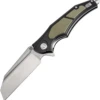 Artisan Cutlery Artisan Apache ATZ1813PBGN, 3.7" D2 Plain Blade, Black/Green Aluminum/G-10 Handle