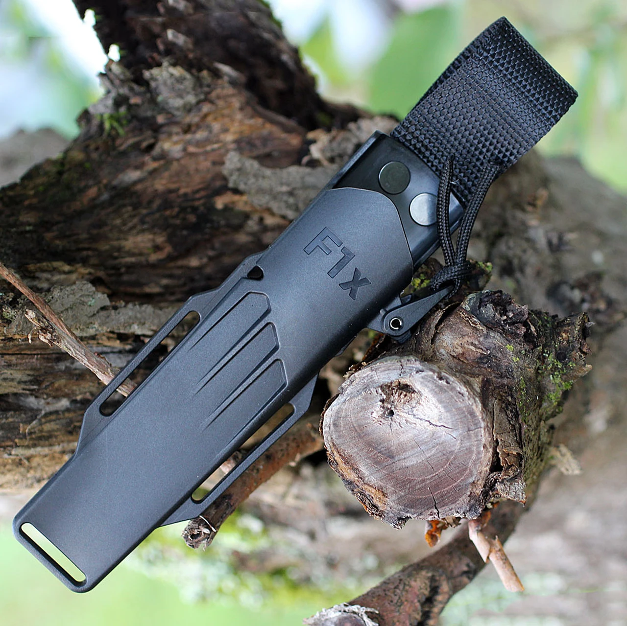 Fallkniven F1x Survival Knife - Black Thermorun (4.0" Lam. CoS) Zytel Sheath 2 Fallkniven F1x Survival Knife - Black Thermorun (4.0" Lam. CoS) Zytel Sheath - Image 2