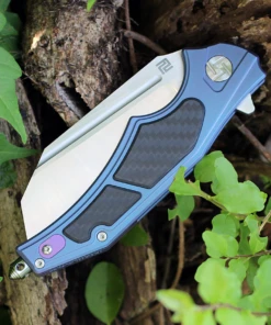 Artisan Cutlery Artisan Apache ATZ1813GBUM, 3.82" M390 Plain Blade, Blue Titanium/Carbon Fiber Handle 7 Artisan Cutlery Artisan Apache ATZ1813GBUM, 3.82" M390 Plain Blade, Blue Titanium/Carbon Fiber Handle -Knifeworks Sales Store image 69456.1572972869