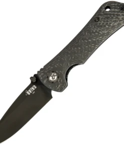 Southern Grind Spider Monkey SG20793, 3.25" S35VN Drop Point Black w/ Carbon Fiber Handle