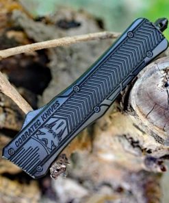 CobraTec Knives MBCTK-1MTS Medium CTK-1 Black, 3.0" D2 Steel Tanto Serrated Blade, Aluminum Handle -Knifeworks Sales Store image 86347.1569424580