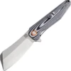 Artisan Cutlery Artisan Osprey ATZ1803PBGC, 3.94" D2 Plain Blade, Black/White Curved G-10 Handle