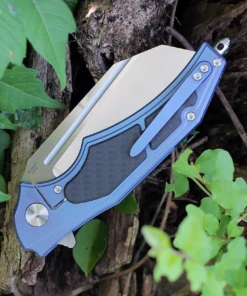 Artisan Cutlery Artisan Apache ATZ1813GBUM, 3.82" M390 Plain Blade, Blue Titanium/Carbon Fiber Handle 6 Artisan Cutlery Artisan Apache ATZ1813GBUM, 3.82" M390 Plain Blade, Blue Titanium/Carbon Fiber Handle -Knifeworks Sales Store image 89294.1572972869