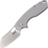 CRKT Large Pilar Framlock CR5315, 2.63" 8Cr14MoV Satin Blade, Satin Stainless Steel Handle