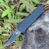 HK Knives HK Mini Incursion OTF Automatic: 2.95" Clip Point Black Blade, Matte Black Aluminum Frame