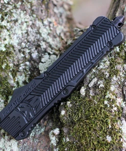 CobraTec Knives LBCTK-1LTNS Tanto Large CTK-1 Black, 3.75" D2 Steel Plain Blade, Aluminum Handle -Knifeworks Sales Store image 98528.1569422342