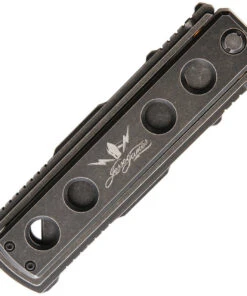 Jesse James Knife Co. Nomad Titanium-JJKC1BS, 4.0 in. Tanto Uddeholm AEB-L Steel Black Stonewash PlainEdge -Knifeworks Sales Store jjkc1bs add 01 96819.1566585930