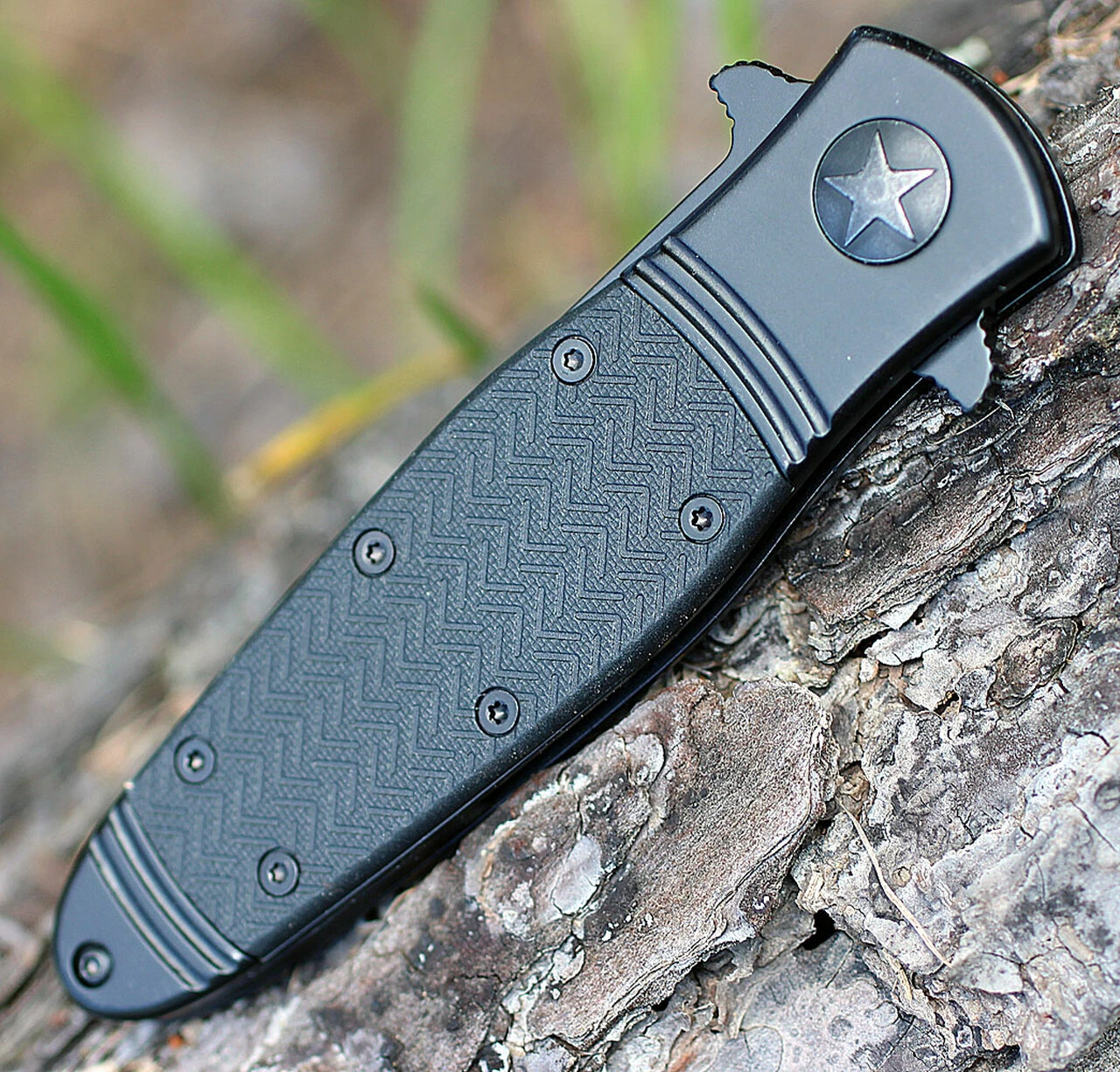 CRKT K345KKS Bombastic Black, 3.3" 8Cr13MoV Combo Blade, Stainless Handles 3 CRKT K345KKS Bombastic Black, 3.3" 8Cr13MoV Combo Blade, Stainless Handles - Image 3