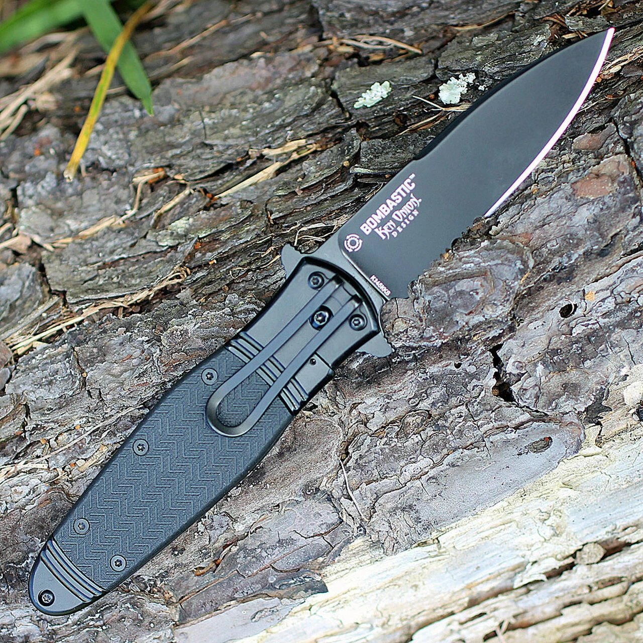 CRKT K345KKS Bombastic Black, 3.3" 8Cr13MoV Combo Blade, Stainless Handles 2 CRKT K345KKS Bombastic Black, 3.3" 8Cr13MoV Combo Blade, Stainless Handles - Image 2