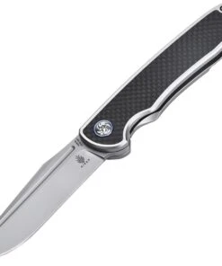 Kizer Cutlery Kizer 4510A1 Matanzas Framelock Carbon Fiber / Titanium, 3.44 in CPM S35VN Plain Blade