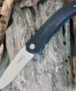 Boker Plus , 01BO350, 3.1 in. VG-10 Blade, Black G-10 Handle, Liner Lock Flipper