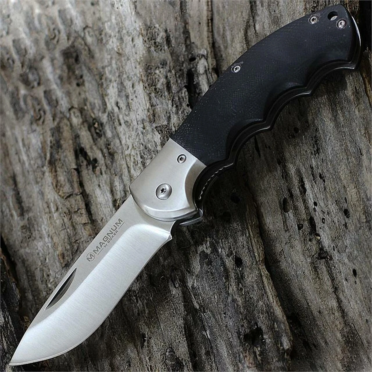 Boker Magnum NW Skinner with 3.375 in. Satin 440A Blade Steel with Black G-10 Handle, 01RY526 1 Boker Magnum NW Skinner with 3.375 in. Satin 440A Blade Steel with Black G-10 Handle, 01RY526