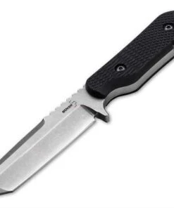 Boker Plus SM-10T Fixed Blade, 440C, Black G-10 Handle