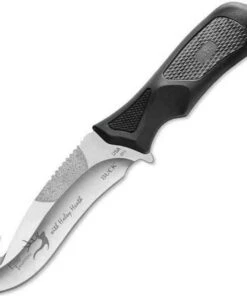 Buck Knives Buck Haley Heath 85GYGHH ErgoHunter Adrenaline Select, 4.5" 420HC Guthook Blade, Gray Handle