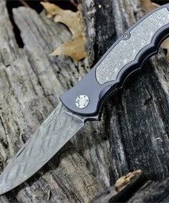 Boker Leopard Damascus III Collection 42, 110239DAM, Rose Damascus inlay on handle