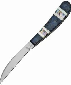 Case Exotic Peacock Desk Knife, 154-CM, Coral/Mother of Pearl/Abalone Handle
