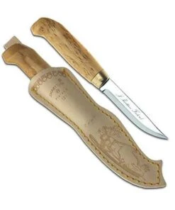 Marttiini Knives Marttiini Lynx Knife Fixed Blade, Stainless, Curly Birch Handle