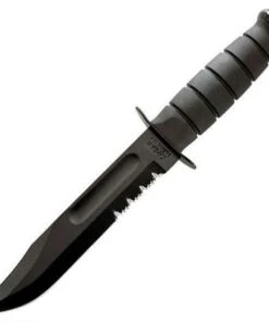 Ka-Bar Ka Bar Full Size Fighting/Utility Knife, Serrated, with Leather Sheath, Model 1212