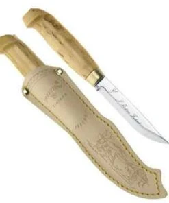 Marttiini Knives Marttiini Lynx Knife 131, Curly Birch Handle w/ Varnish Finish