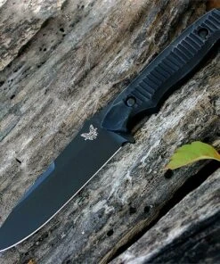 Benchmade Knives Benchmade BM140BK Nimravus, 4.5" 154CM SS Plain Blade, Black Aluminum Handle, Nylon Sheath