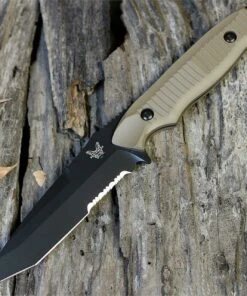 Benchmade Knives Benchmade BM141SBKSN Nimravus, 4.5" 154CM SS Combo Blade, Aluminum Handle, Nylon Sheath