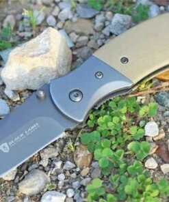 Browning Knives Browning Black Label Folder, 8Cr13mov, Tan G-10 Scales