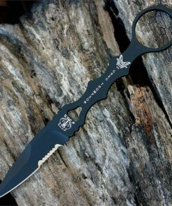 Benchmade Knives Benchmade SOCP Dagger Knife 178SBK, 3.22 in. 440C Steel Combo Black Blade, Black Sheath